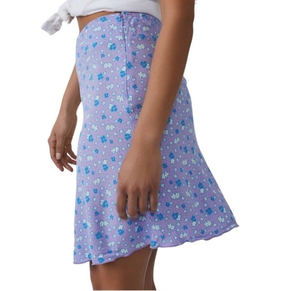 NWT Free People IRL Floral Skirt in ice combo - Picture 3 of 3